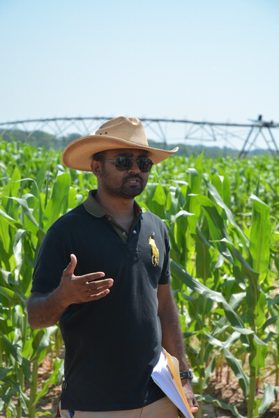 Dr. Muthu Bagavathiannan, AgriLife Research weed scientist, advised the attendees of the importance of a proactive approach to herbicide resistance management. (Texas A&M AgriLife Extension Service photo by Blair Fannin)