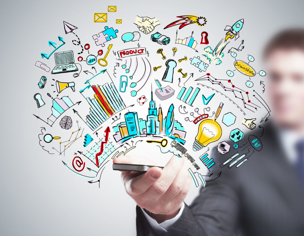 Illustration of full business plan conceptualization