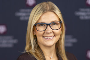 Kylie Maples wearing glasses.