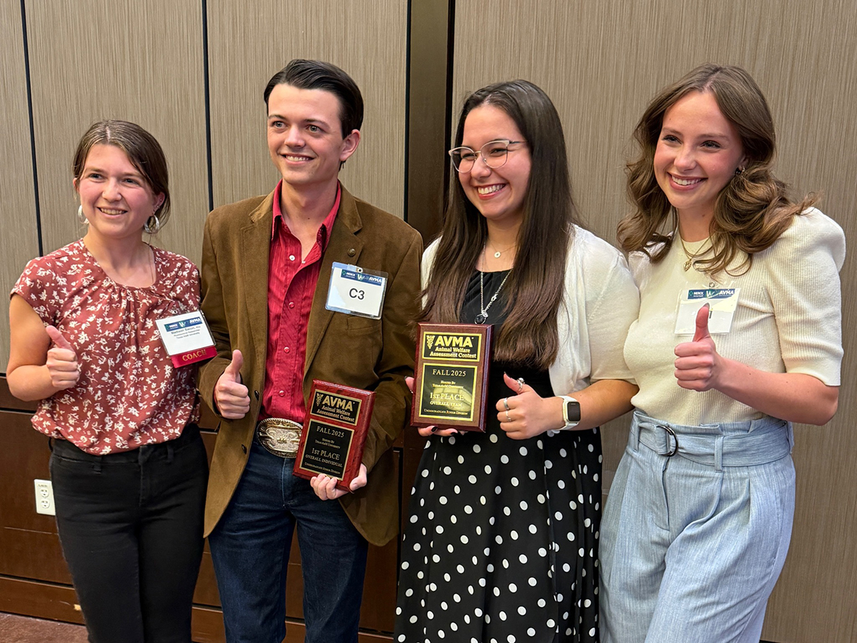 Texas A&M Animal Welfare Judging Team wins second consecutive national title